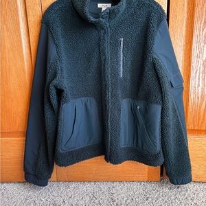 Cabincore gorpcore FLX women’s dark green Sherpa teddy Jacket L